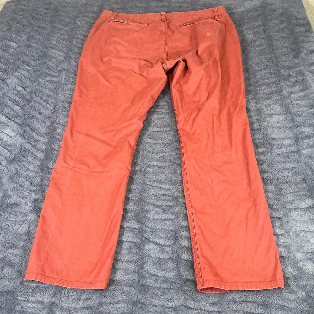 Bonobos‎ Mens Slim Straight Chino Pants 38x30 Coral Orange Cotton Trousers AN423